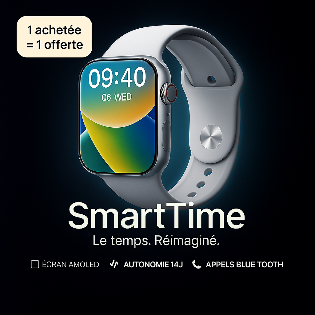Montre Connecté - Smartime : 1 Acheté 1 Offert