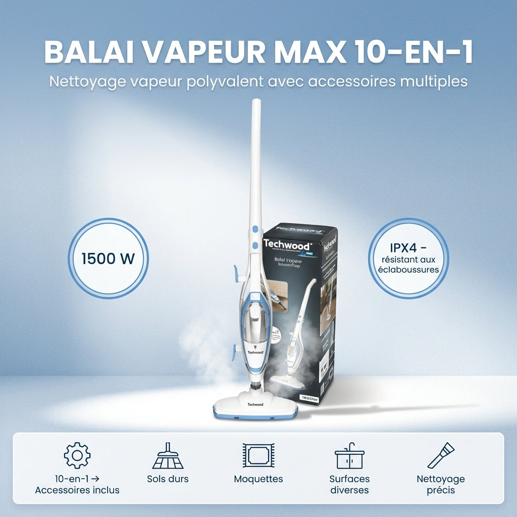 Balai Vapeur - Max 10 en 1