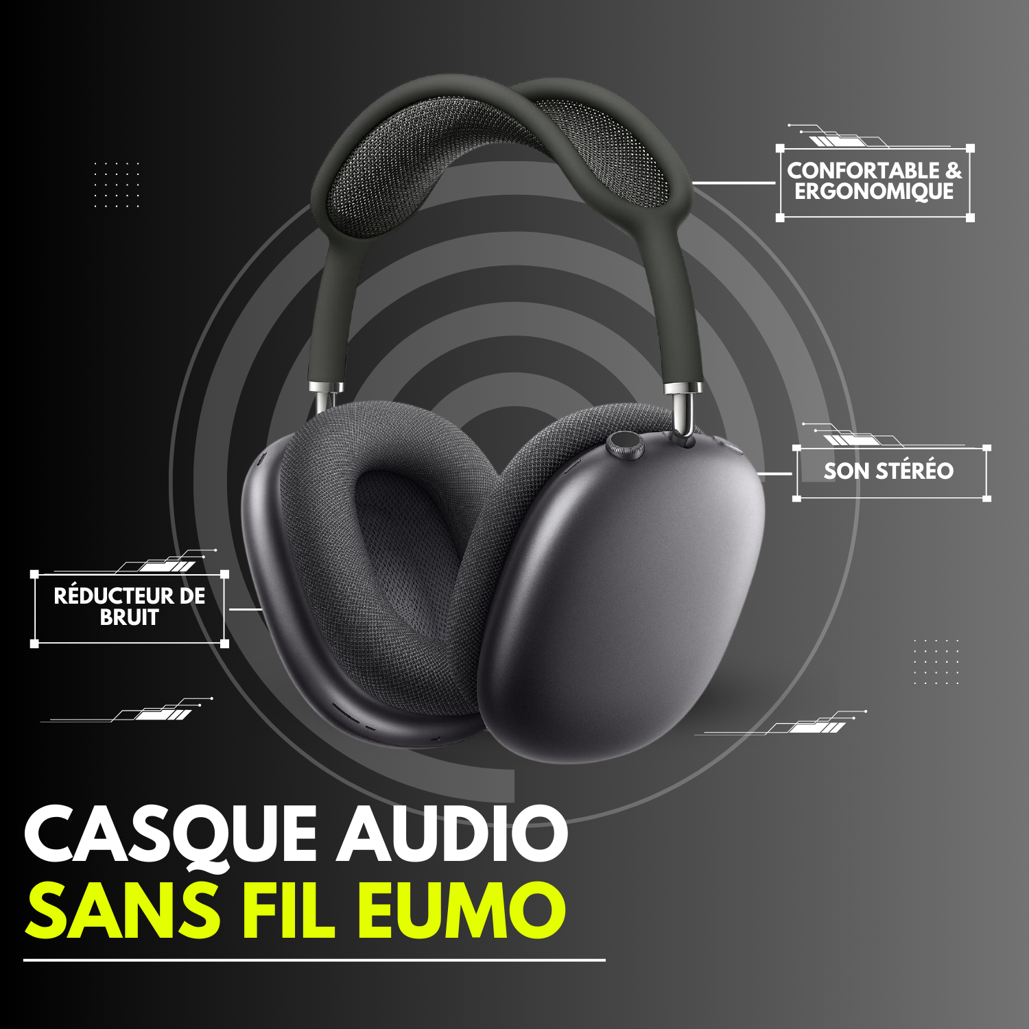 Casque Audio Sans Fil EUMO