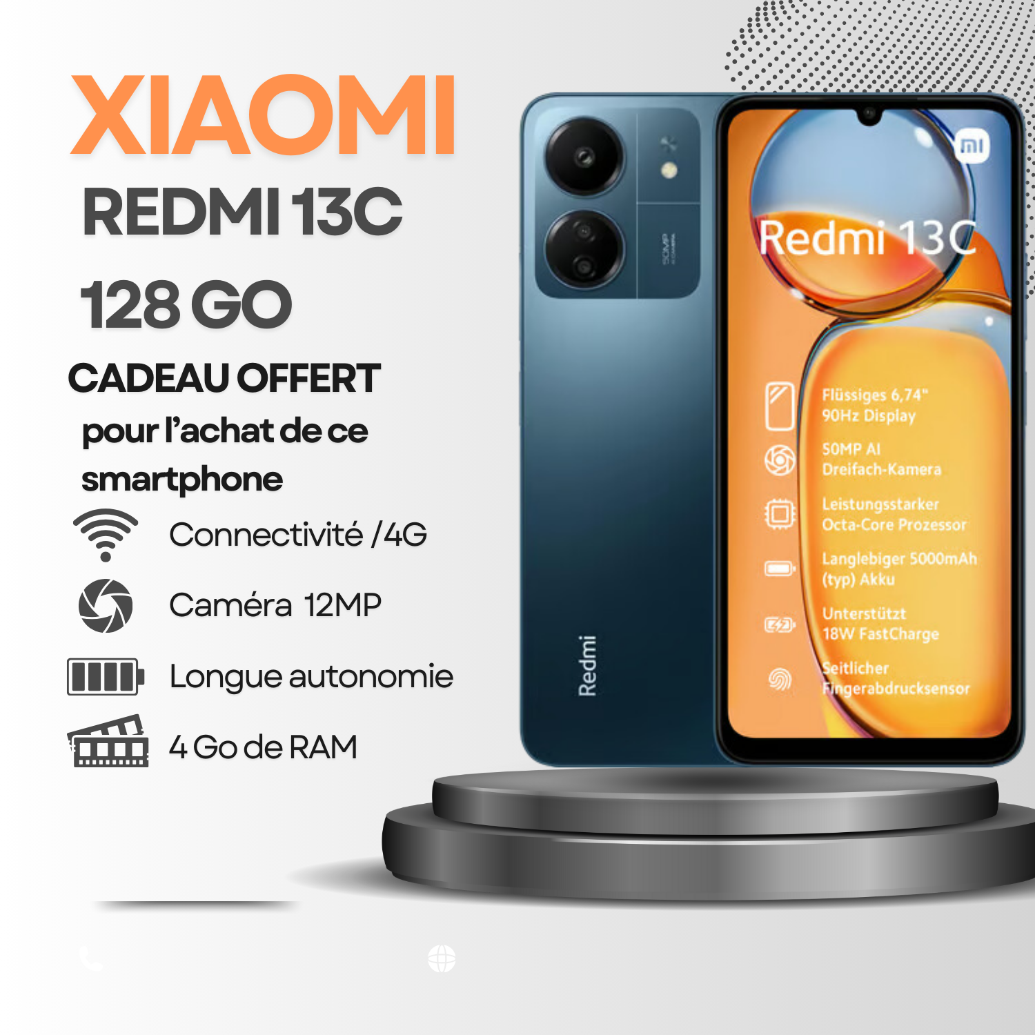 XIAOMI Redmi 13C 128 Go