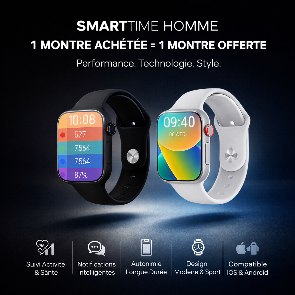 Montre Connecté - Smartime : 1 Acheté 1 Offert